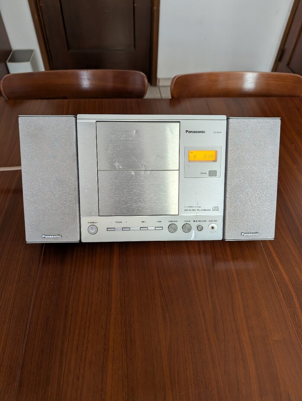 Panasonic SA-EN25 CD Stereo System Radio Player w/ Speakers Detached Tested